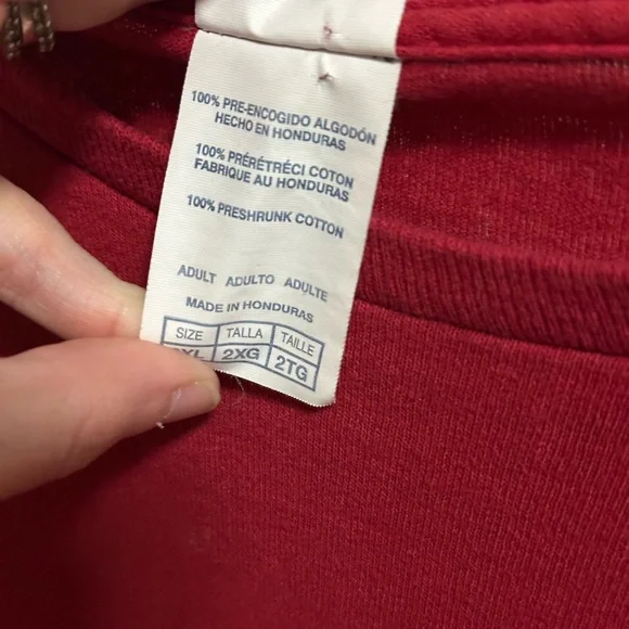 Women’s Red Country Life Kinda Naughty Kinda Nice Longsleeve Graphic Shirt sz 2X - Picture 6 of 7